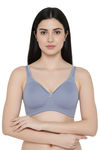 Zivame Double Layered Non Wired 3/4th Coverage Tshirt Bra - Blue Blizzard — thumbnail 1